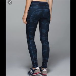 Oil slick blue camo speed tights